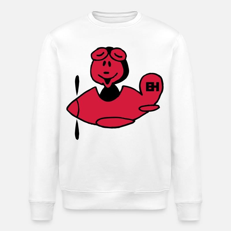 Flugzeug - Stanley/Stella Unisex Bio-Sweatshirt ROLLER - Weiß