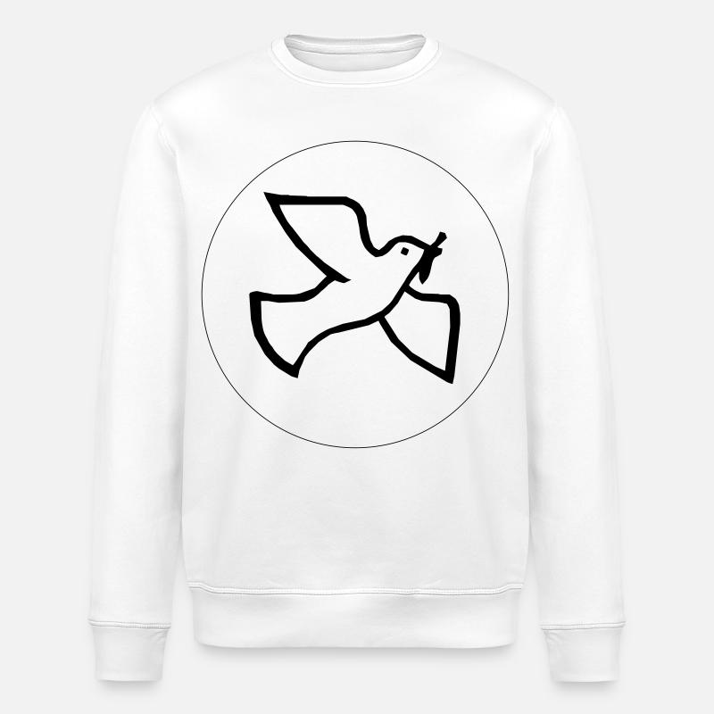 Friedenstaube - Stanley/Stella Unisex Bio-Sweatshirt ROLLER - Weiß