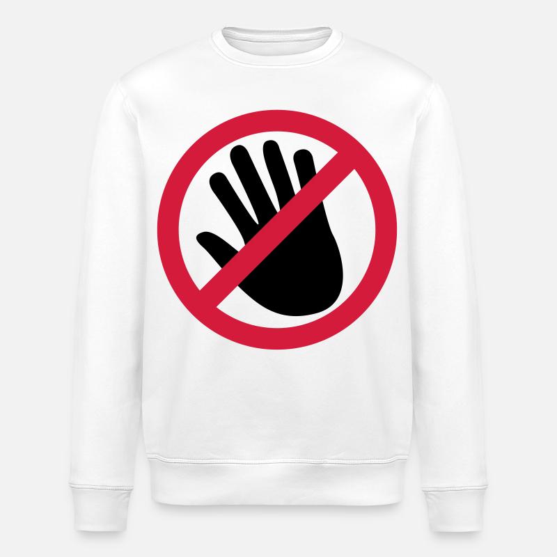 Nicht berühren Hand - Stanley/Stella Unisex Bio-Sweatshirt ROLLER - Weiß