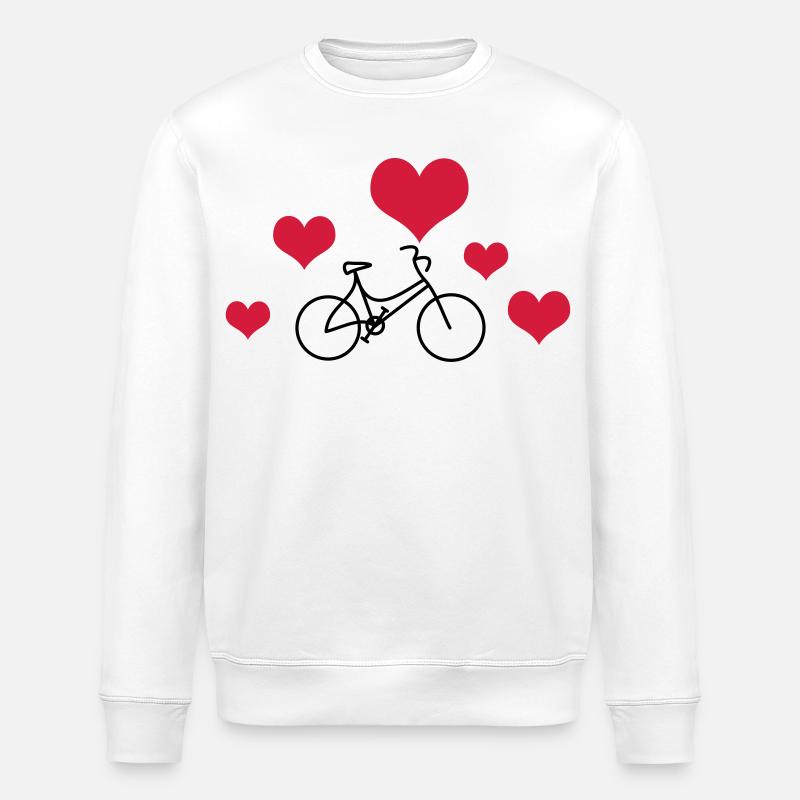 Vélo de dames de cœur - Sweat bio ROLLER Stanley/Stella Unisexe - blanc