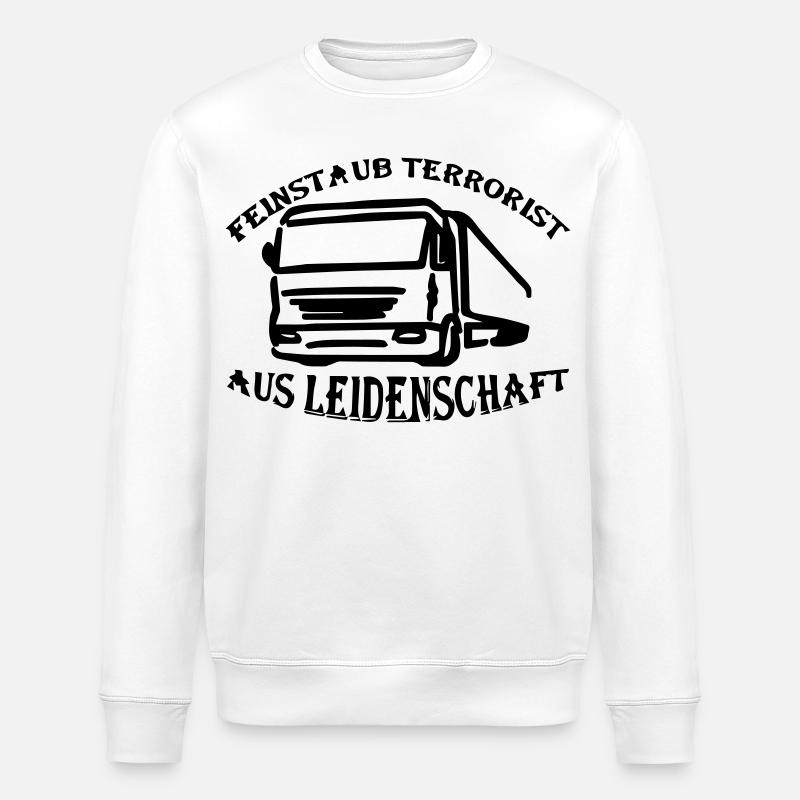 Feinstaub Terrorist aus Leidenschaft - Stanley/Stella Unisex Bio-Sweatshirt ROLLER - Weiß