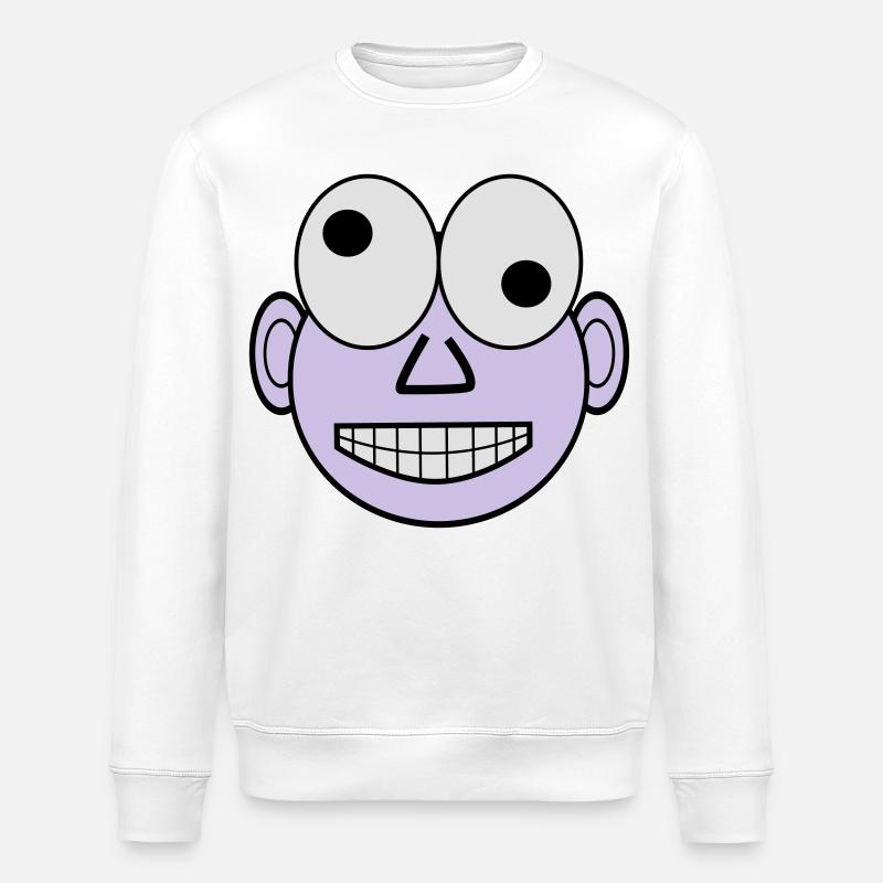 Funny face - Stanley/Stella ROLLER Unisex Organic Sweatshirt - white