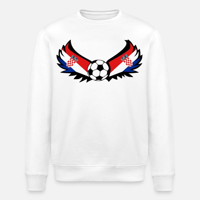 Fussball Kroatien - Stanley/Stella Unisex Bio-Sweatshirt ROLLER - Weiß