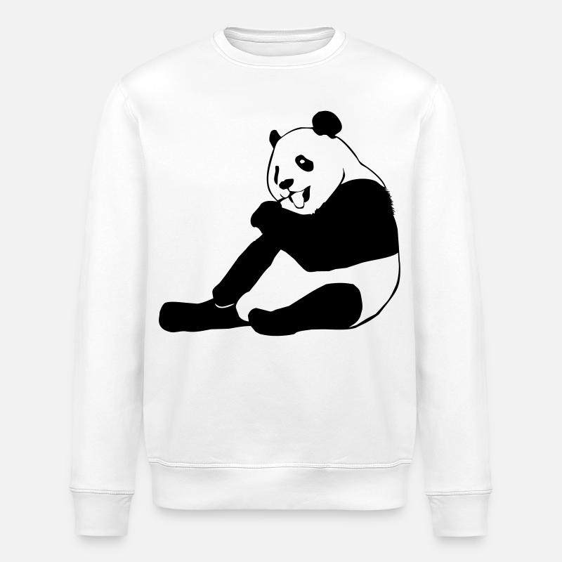 ours panda, ours, image ours - Sweat bio ROLLER Stanley/Stella Unisexe - blanc