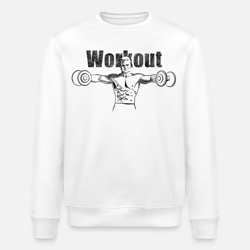 Workout - Stanley/Stella Unisex Bio-Sweatshirt ROLLER - Weiß