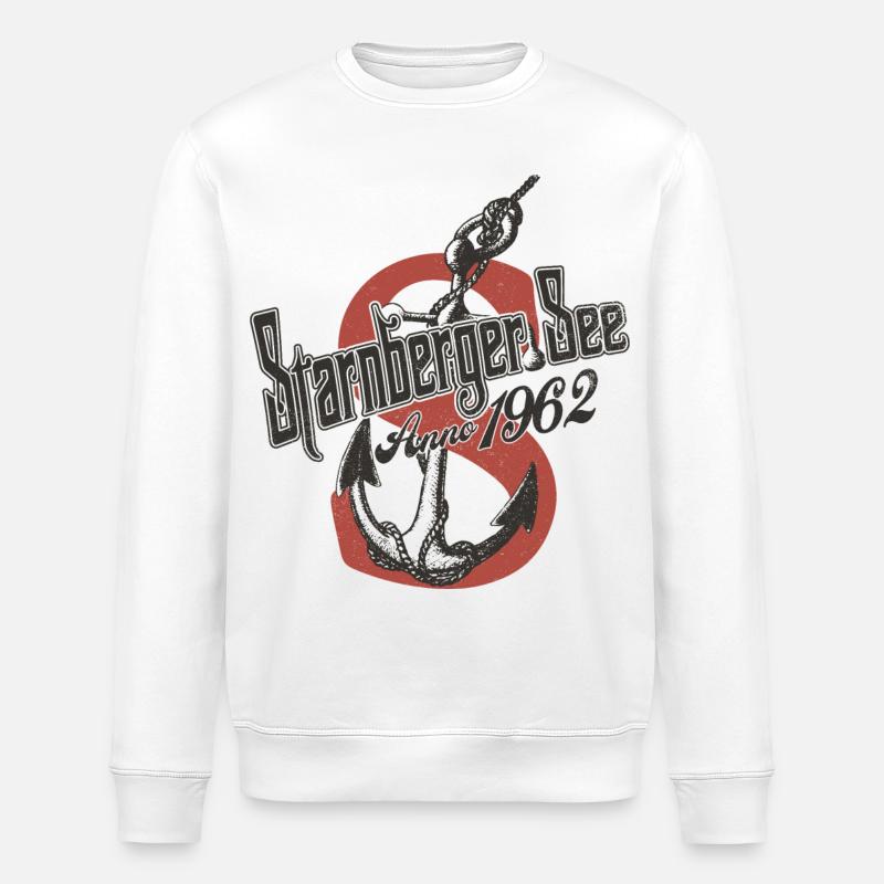 Starnberger See Anno 1962 - Stanley/Stella Unisex Bio-Sweatshirt ROLLER - Weiß