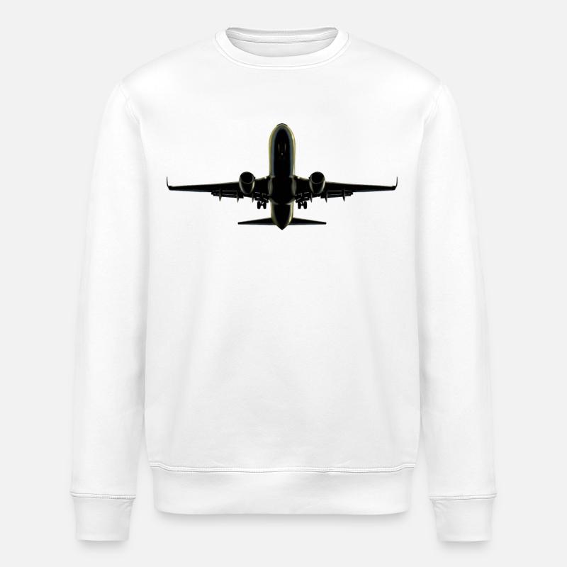 Flugzeug - Stanley/Stella Unisex Bio-Sweatshirt ROLLER - Weiß