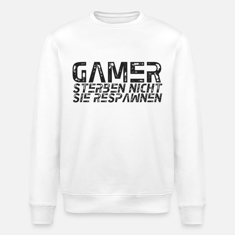 GAMER DIE PAS VOUS respawn - Sweat bio ROLLER Stanley/Stella Unisexe - blanc