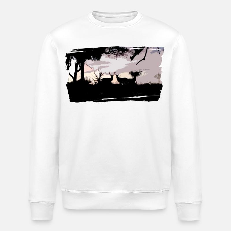T-shirt deer & doe custom - Stanley/Stella ROLLER Unisex Organic Sweatshirt - white