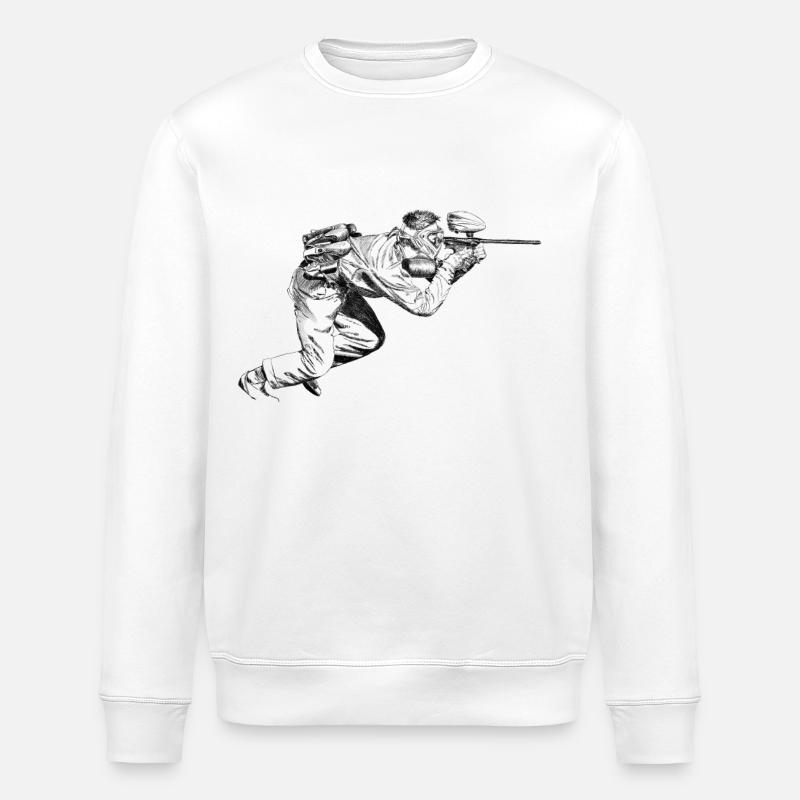 paintball - Stanley/Stella Unisex Bio-Sweatshirt ROLLER - Weiß