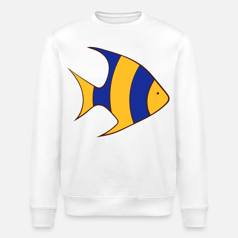 Fisch - Stanley/Stella Unisex Bio-Sweatshirt ROLLER - Weiß