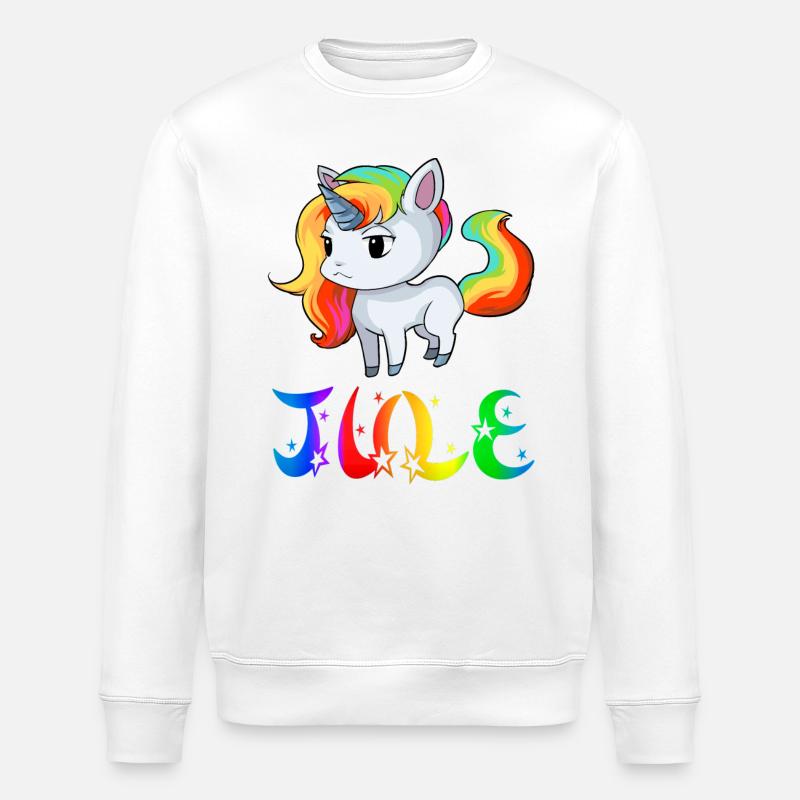 Jule Einhorn - Sweat bio ROLLER Stanley/Stella Unisexe - blanc