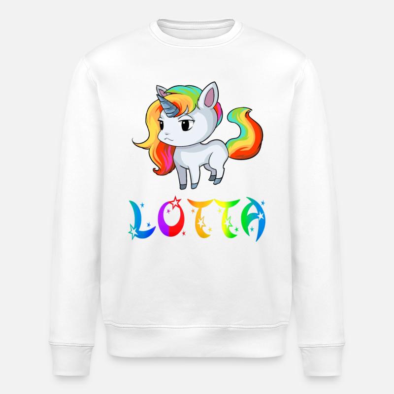 Lotta Einhorn - Sweat bio ROLLER Stanley/Stella Unisexe - blanc