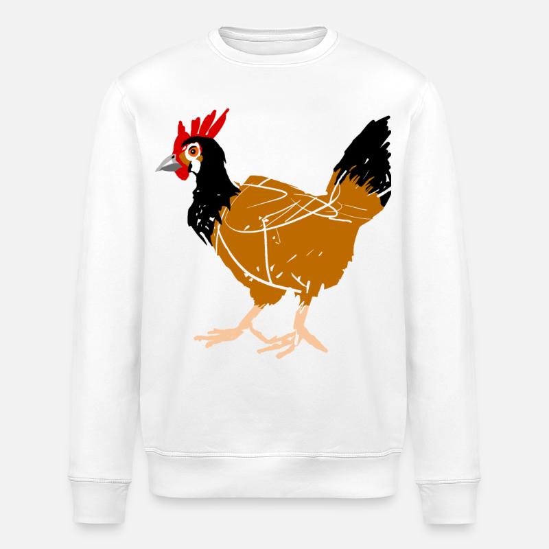 Poule - Sweat bio ROLLER Stanley/Stella Unisexe - blanc