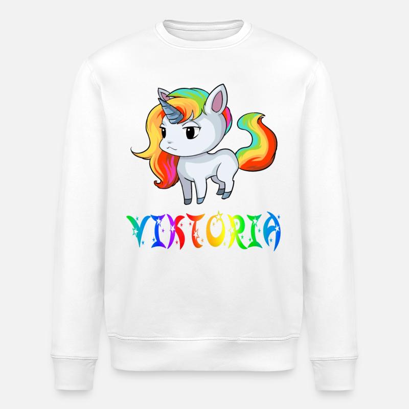 Viktoria Einhorn - Sweat bio ROLLER Stanley/Stella Unisexe - blanc