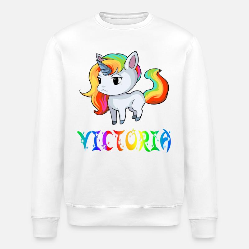 Victoria Einhorn - Stanley/Stella Unisex Bio-Sweatshirt ROLLER - Weiß