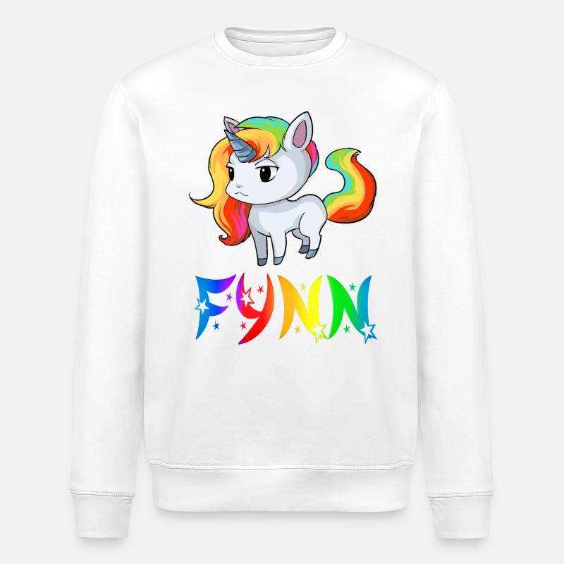 Fynn Einhorn - Sweat bio ROLLER Stanley/Stella Unisexe - blanc