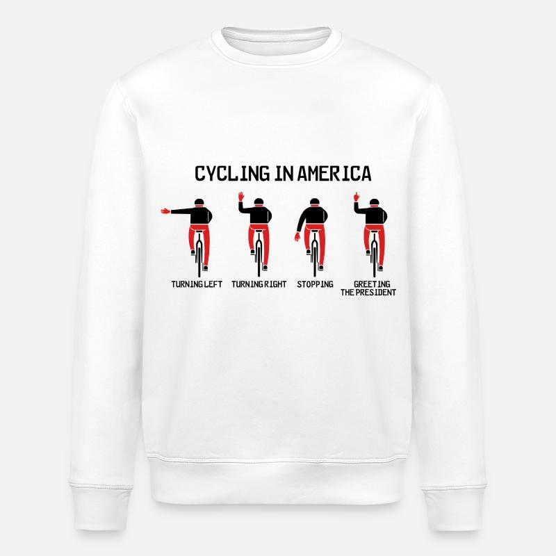 cycling in america - Stanley/Stella Unisex Bio-Sweatshirt ROLLER - Weiß