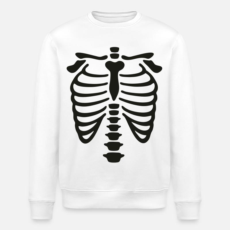 Röntgen Brustkorb - Stanley/Stella Unisex Bio-Sweatshirt ROLLER - Weiß