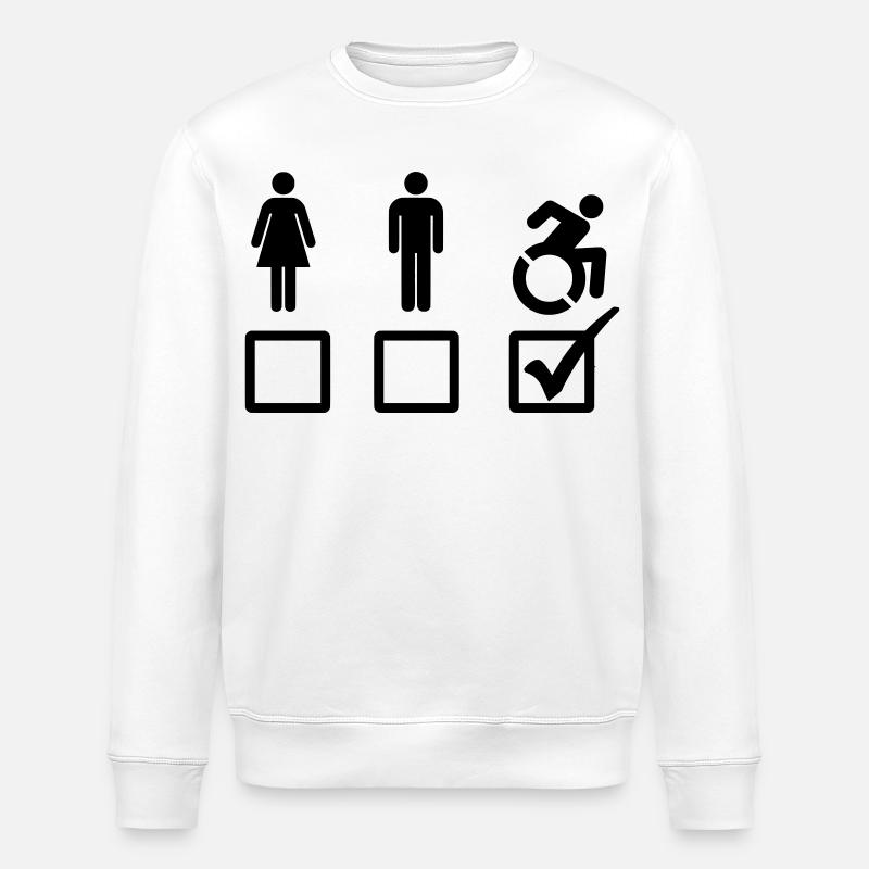 Rollstuhlfahrer ist geeignet # - Stanley/Stella Unisex Bio-Sweatshirt ROLLER - Weiß