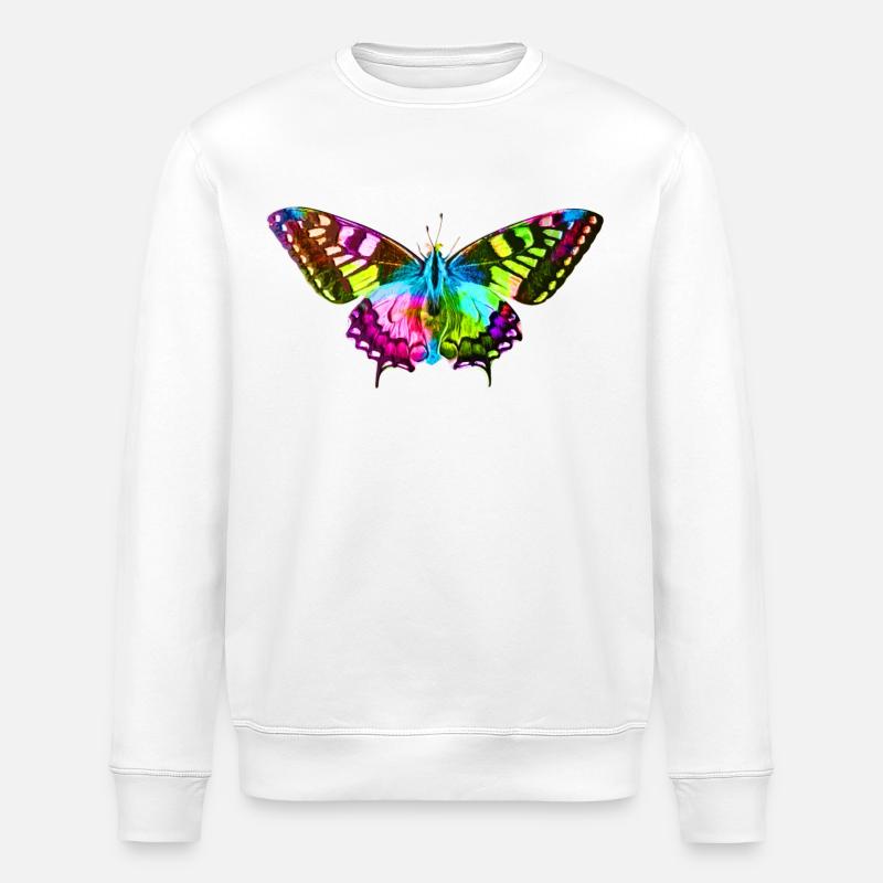 Papillon - Sweat bio ROLLER Stanley/Stella Unisexe - blanc