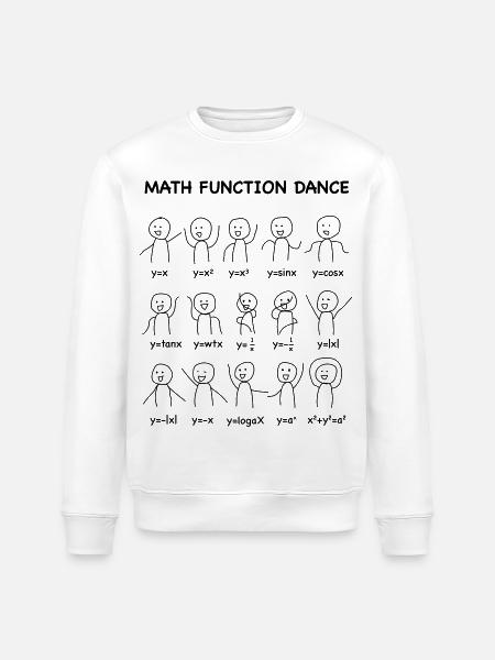 The 'Math Function Dance' (Nerd-Shirt) - Stanley/Stella Unisex Bio-Sweatshirt ROLLER - Weiß