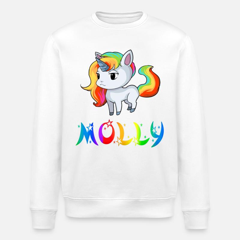 Einhorn Molly - Stanley/Stella Unisex Bio-Sweatshirt ROLLER - Weiß