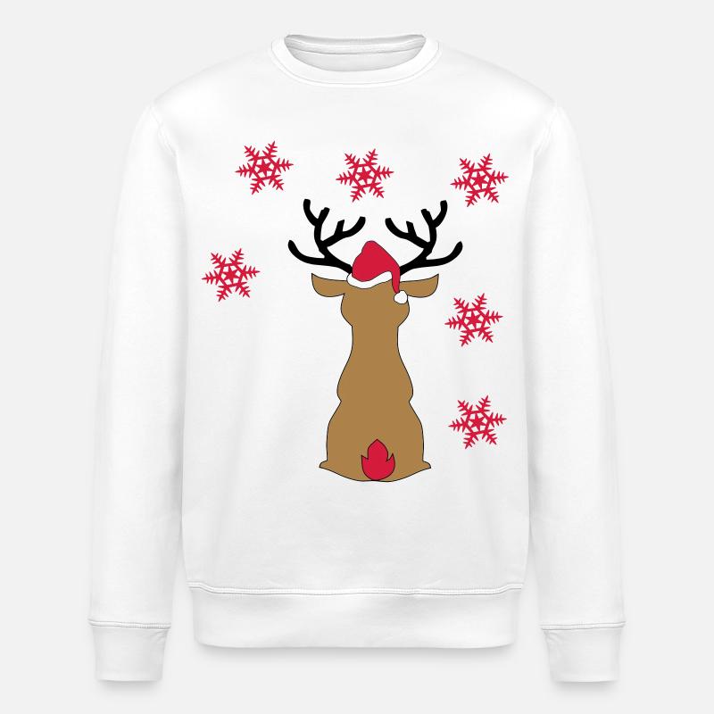 Moose - Stanley/Stella ROLLER Unisex Organic Sweatshirt - white