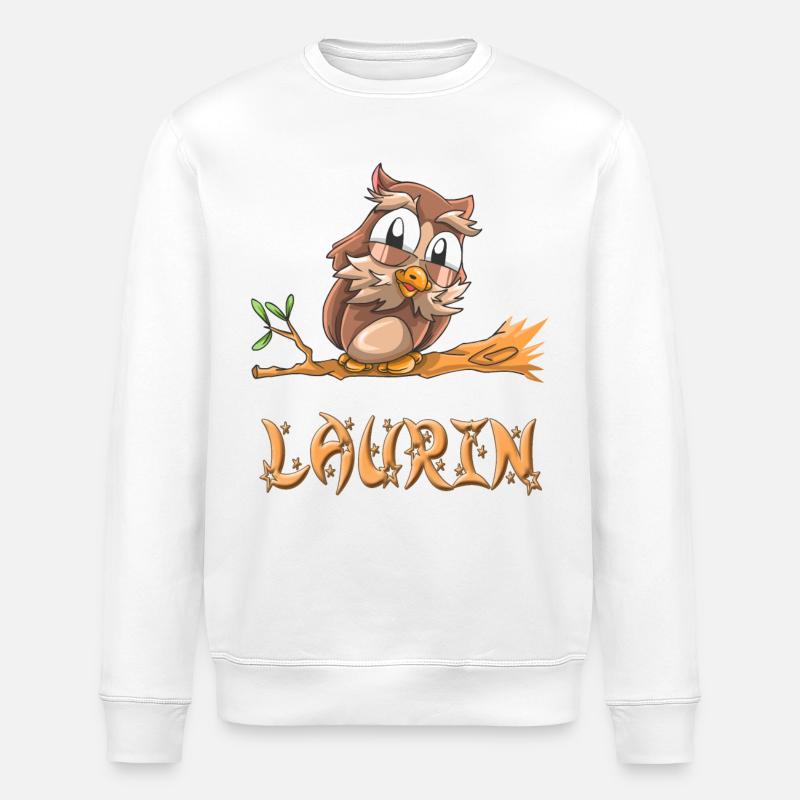 Eule Laurin - Stanley/Stella Unisex Bio-Sweatshirt ROLLER - Weiß
