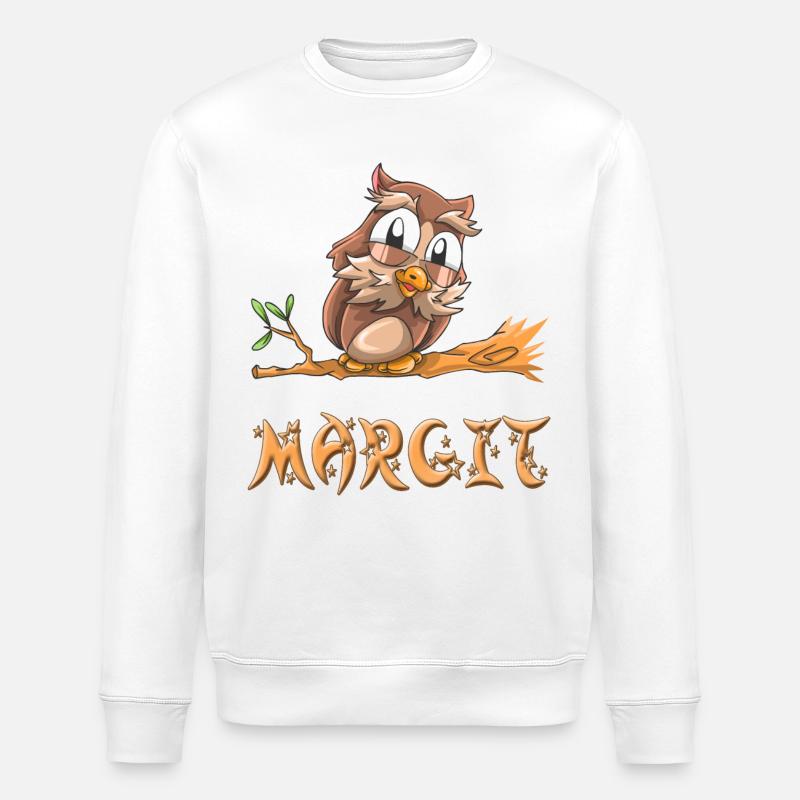 Eule Margit - Stanley/Stella Unisex Bio-Sweatshirt ROLLER - Weiß