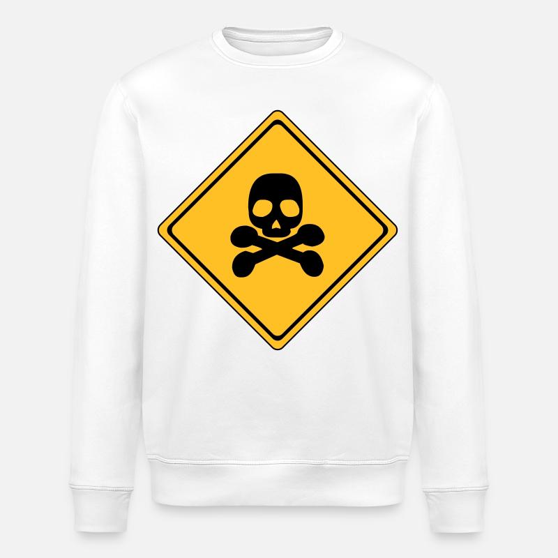 Panneau d’avertissement de danger # - Sweat bio ROLLER Stanley/Stella Unisexe - blanc