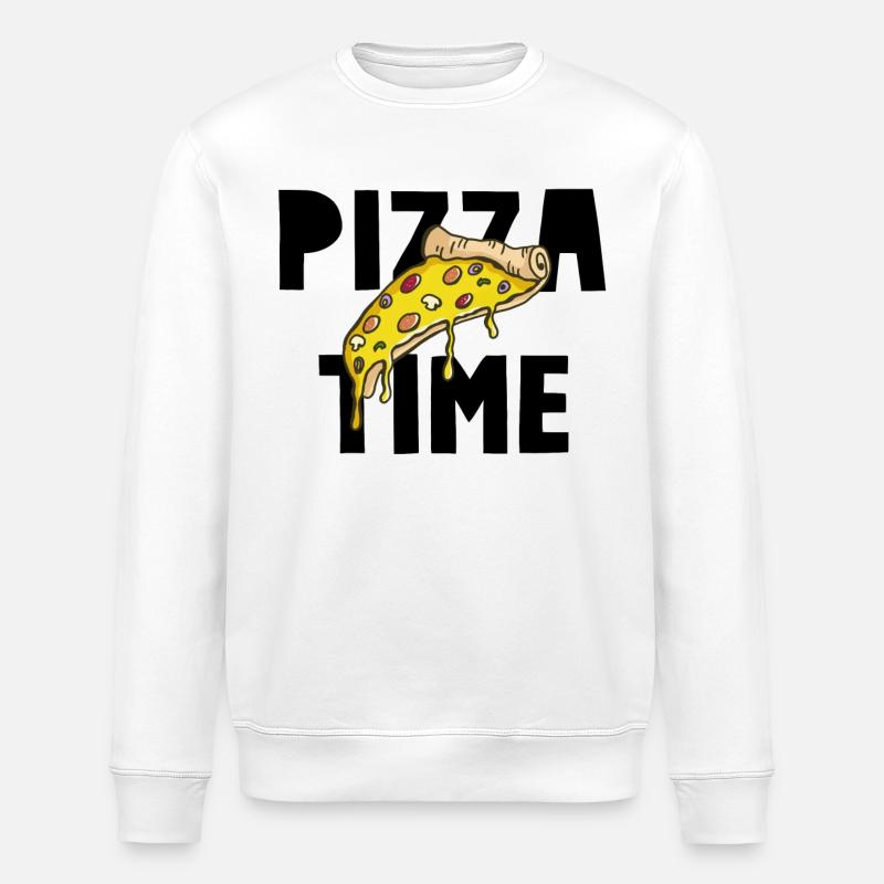 Pizza Time - Stanley/Stella Unisex Bio-Sweatshirt ROLLER - Weiß