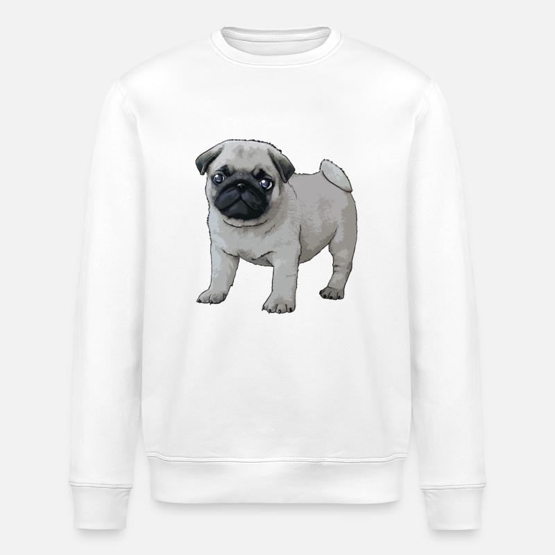 carlin comique - Sweat bio ROLLER Stanley/Stella Unisexe - blanc