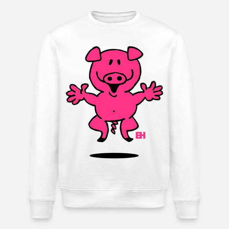 Ferkel - Stanley/Stella Unisex Bio-Sweatshirt ROLLER - Weiß