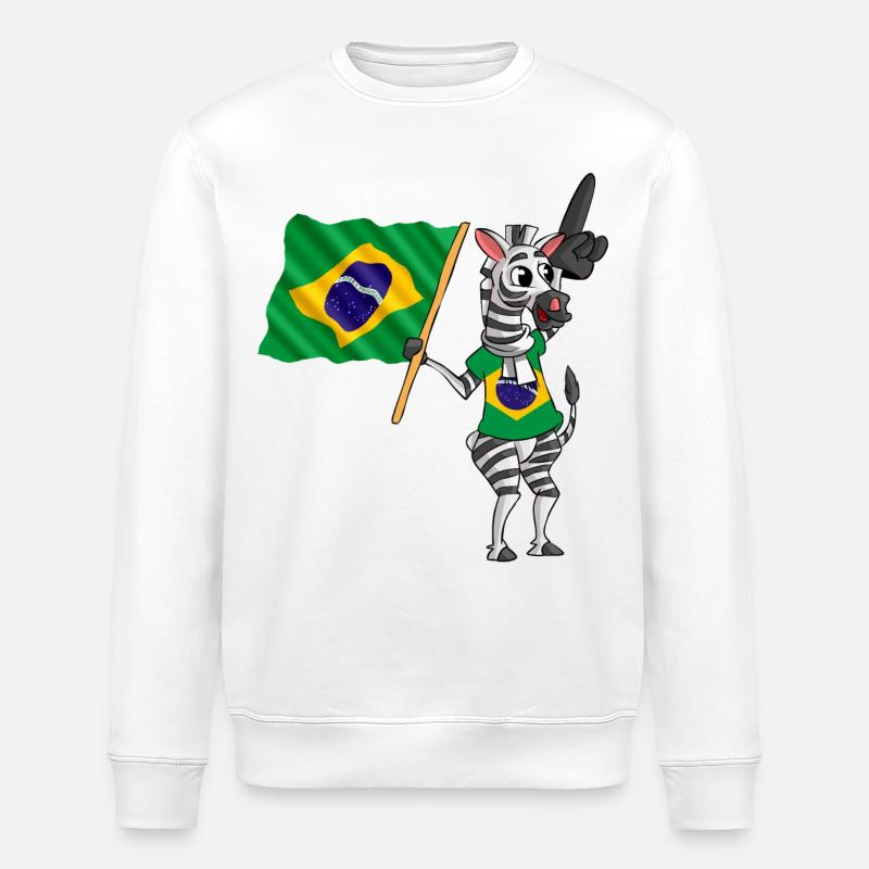 Brasilianer Zebra - Stanley/Stella Unisex Bio-Sweatshirt ROLLER - Weiß