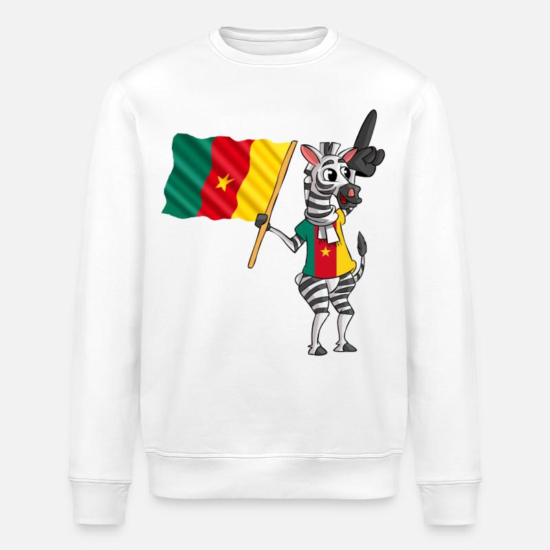 Kameruner Zebra - Stanley/Stella Unisex Bio-Sweatshirt ROLLER - Weiß