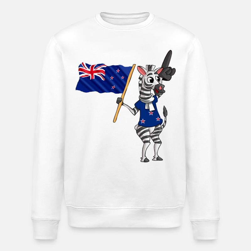 Neuseeländer Zebra - Stanley/Stella Unisex Bio-Sweatshirt ROLLER - Weiß