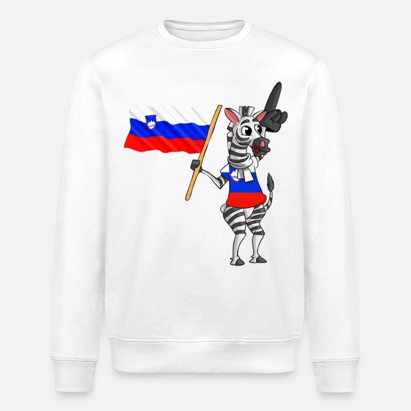 Slowene Zebra - Stanley/Stella Unisex Bio-Sweatshirt ROLLER - Weiß