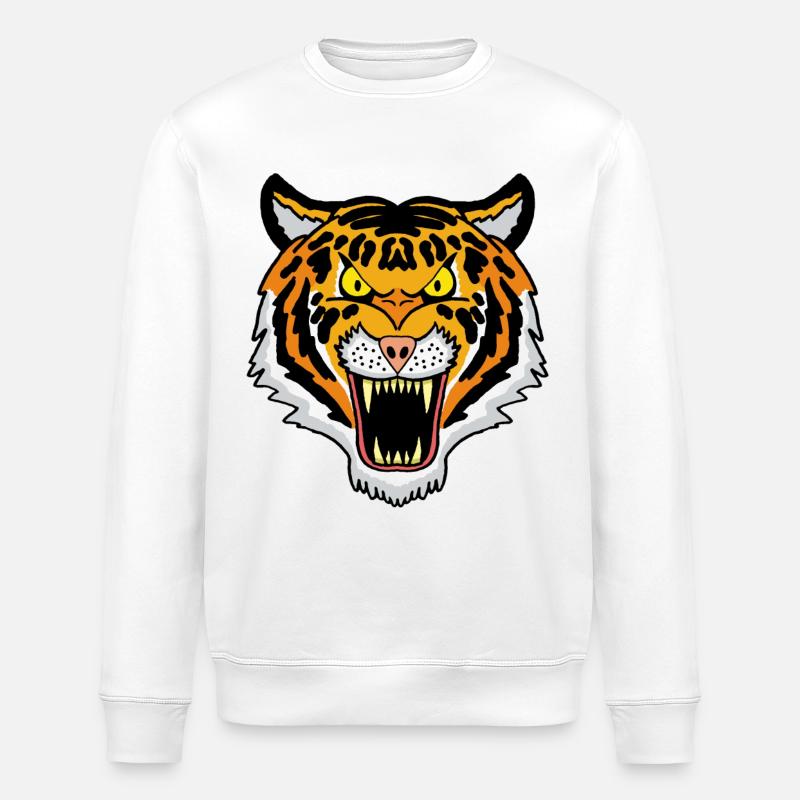 Bengal tiger - Stanley/Stella Unisex Bio-Sweatshirt ROLLER - Weiß
