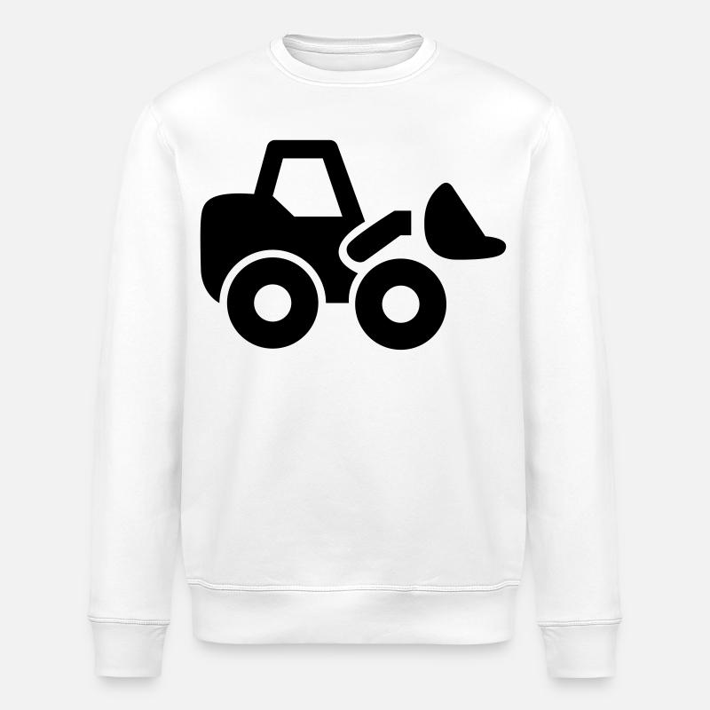 excavator - Stanley/Stella ROLLER Unisex Organic Sweatshirt - white