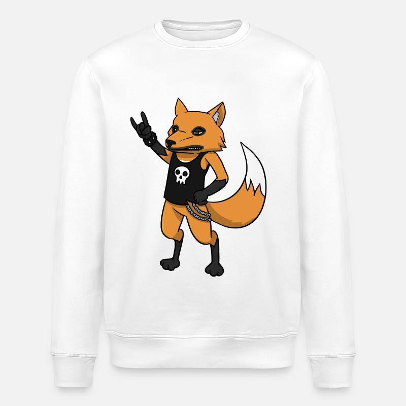 Rocker fox - Sweat bio ROLLER Stanley/Stella Unisexe - blanc