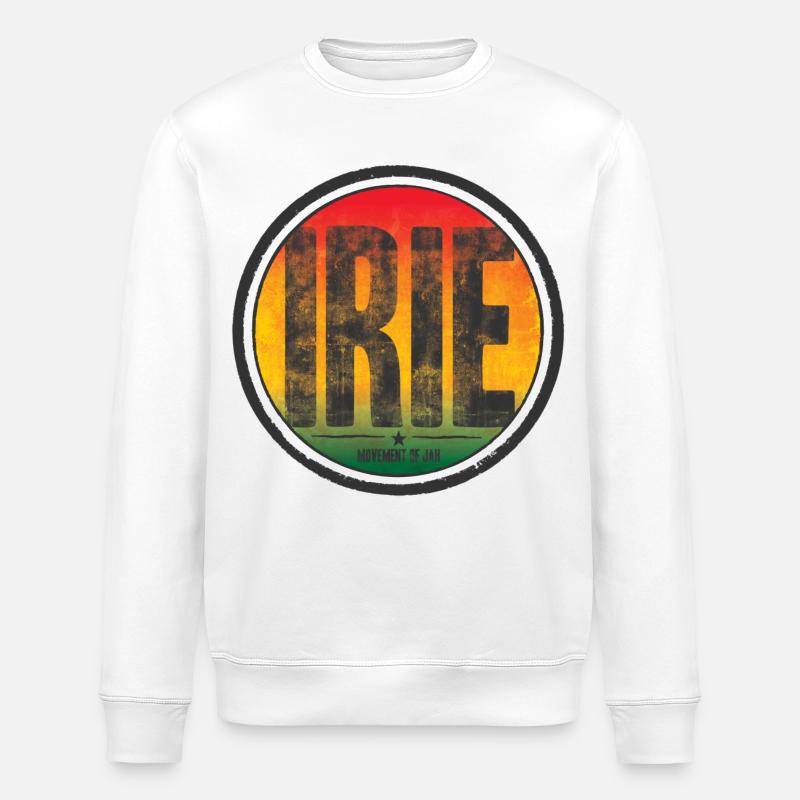 irie - movement of jah - Stanley/Stella Unisex Bio-Sweatshirt ROLLER - Weiß