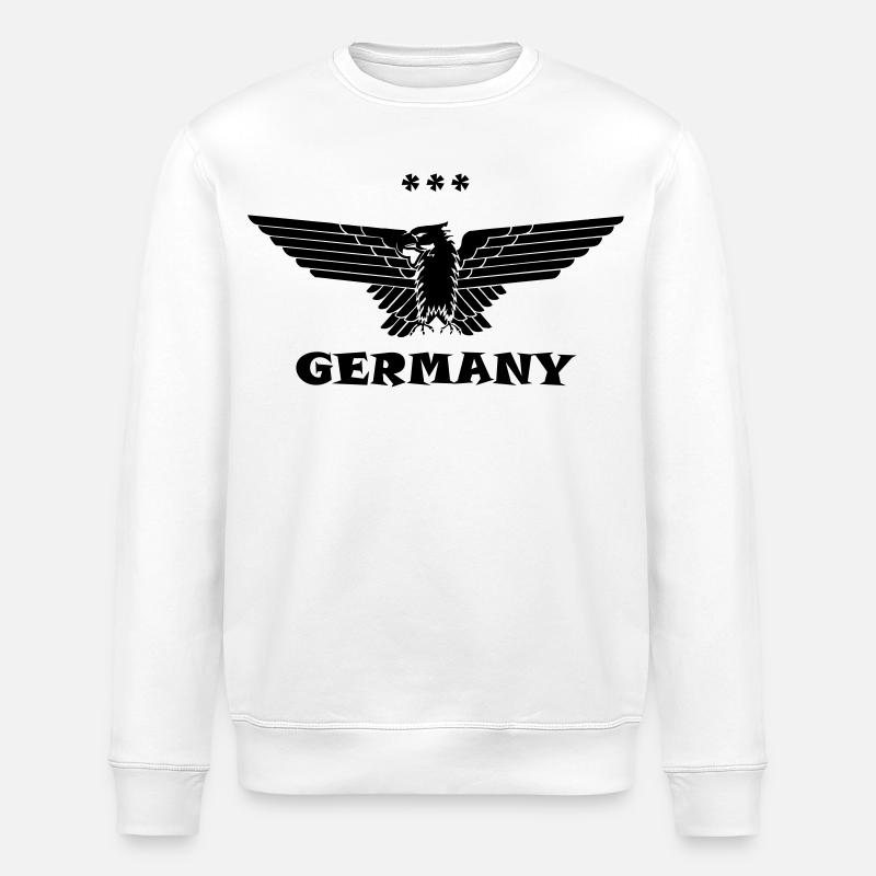 Germany Eagle Germany black - Stanley/Stella ROLLER Unisex Organic Sweatshirt - white