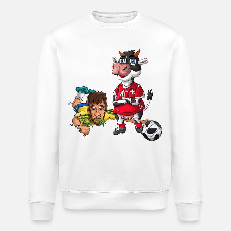 Brasilien Schweiz - Stanley/Stella Unisex Bio-Sweatshirt ROLLER - Weiß