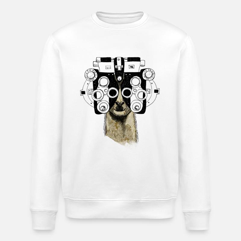 Alpaka & Phoropter - Stanley/Stella Unisex Bio-Sweatshirt ROLLER - Weiß