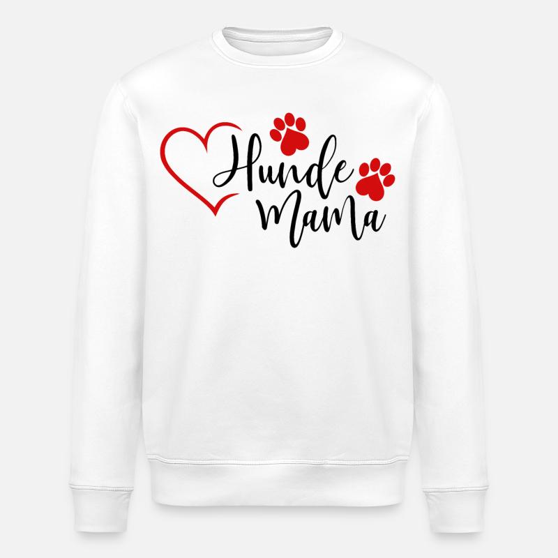 Hunde Mama  - Stanley/Stella Unisex Bio-Sweatshirt ROLLER - Weiß
