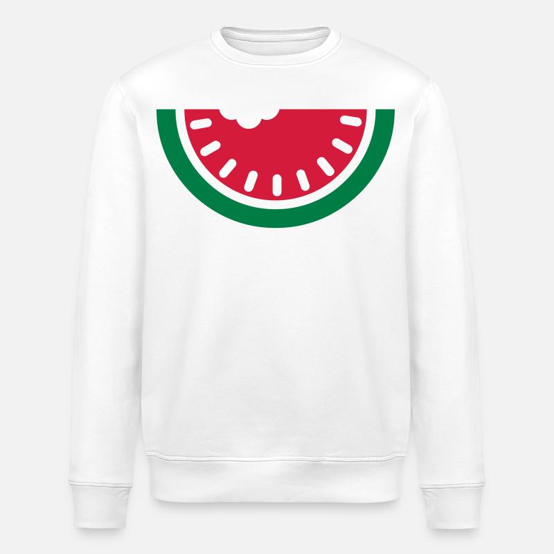 Wassermelone - Stanley/Stella Unisex Bio-Sweatshirt ROLLER - Weiß