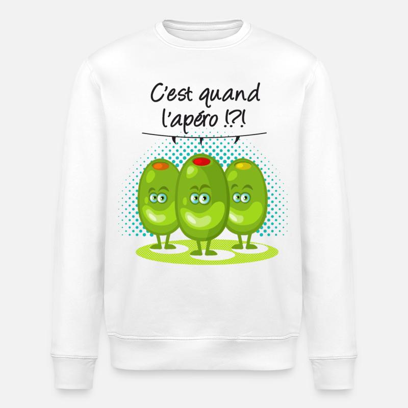 Trinken! cl - Stanley/Stella Unisex Bio-Sweatshirt ROLLER - Weiß