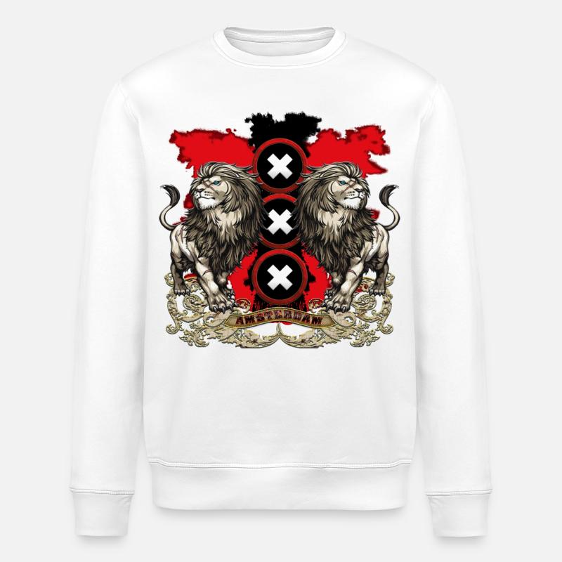 Armoiries d'Amsterdam 2018 blanc - Sweat bio ROLLER Stanley/Stella Unisexe - blanc