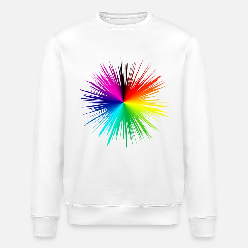 Farbexplosion Radialburst - Stanley/Stella Unisex Bio-Sweatshirt ROLLER - Weiß